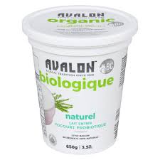 Yogurt 3.5% Plain Org (Avalon), 650g